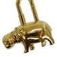 HERMÈS Hippopotamus Cadena Padlock Bag Charm Gold #CD254