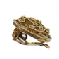 CHANEL CC Logos Circle Round Earrings 94A Clip-On Gold #CL331