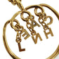 CHANEL Logos Chain Necklace Gold #BE258