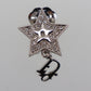 Christian Dior Star Logos Rhinestone Earrings Silver Plated #CB376 S