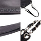 CHANEL Logos Shoulder Bag Black Caviar Skin Leather #CJ841