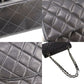 CHANEL Matelasse Double Flap Shoulder Bag Black Lambskin Leather #CG838