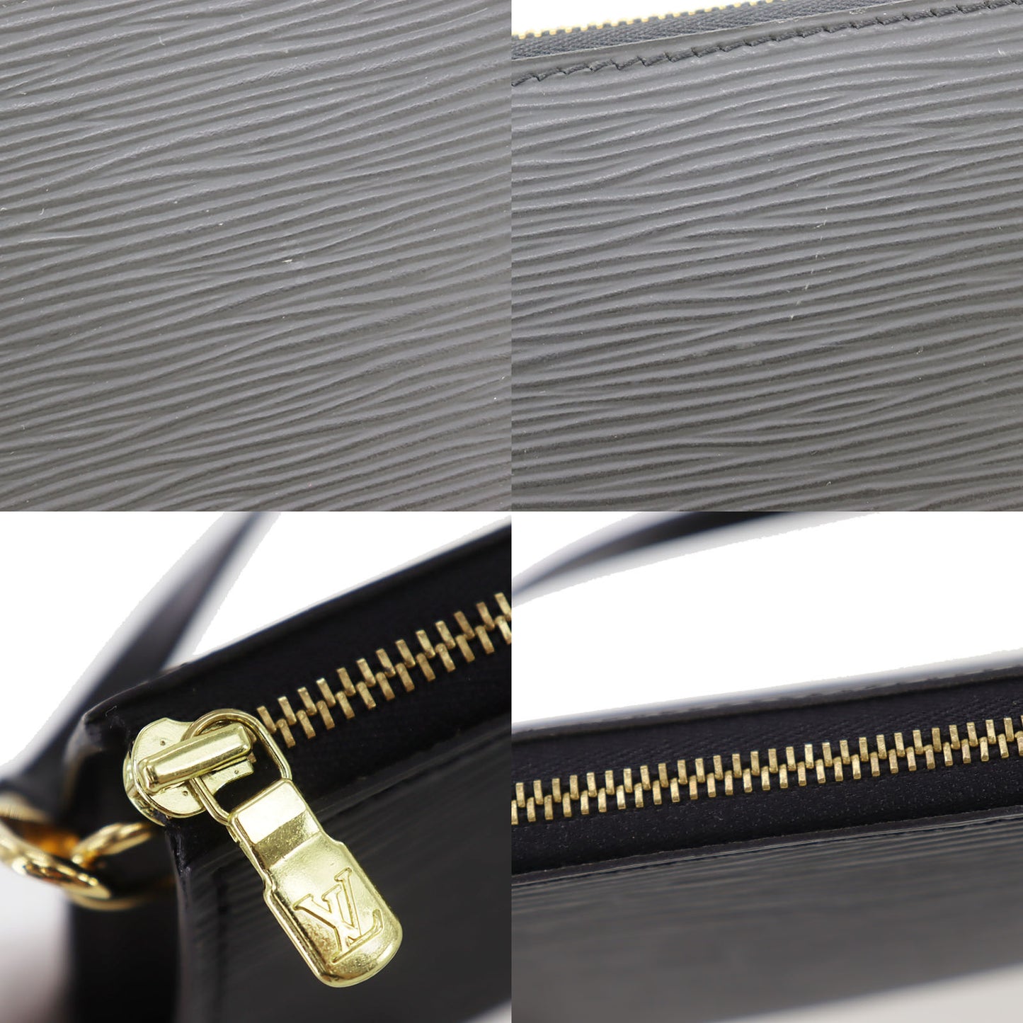 Louis Vuitton LV Pochette Accessories Used Handbag Black Epi M52982 #BX42