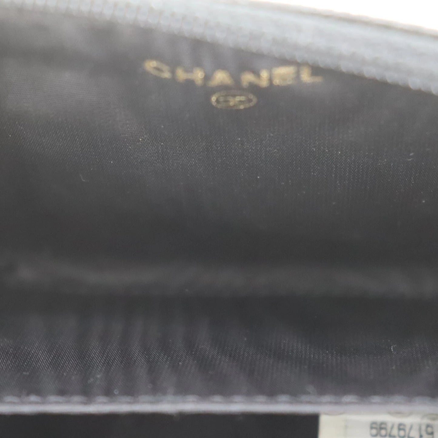 CHANEL CC Logos Coin Purse Black Caviar Skin Leather #CT227