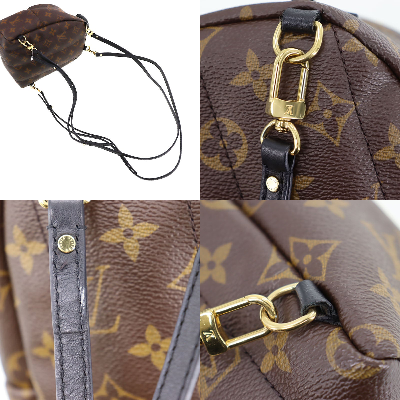 louis vuitton backpack palm springs mini dupe | Monogram Top handle and two detachable adjustable leather backpack straps with clip attachments Boujee On Budget Louis Vuitton