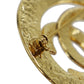 CHANEL CC Logos Round Pin Brooch Gold Plated 94 P #CD728