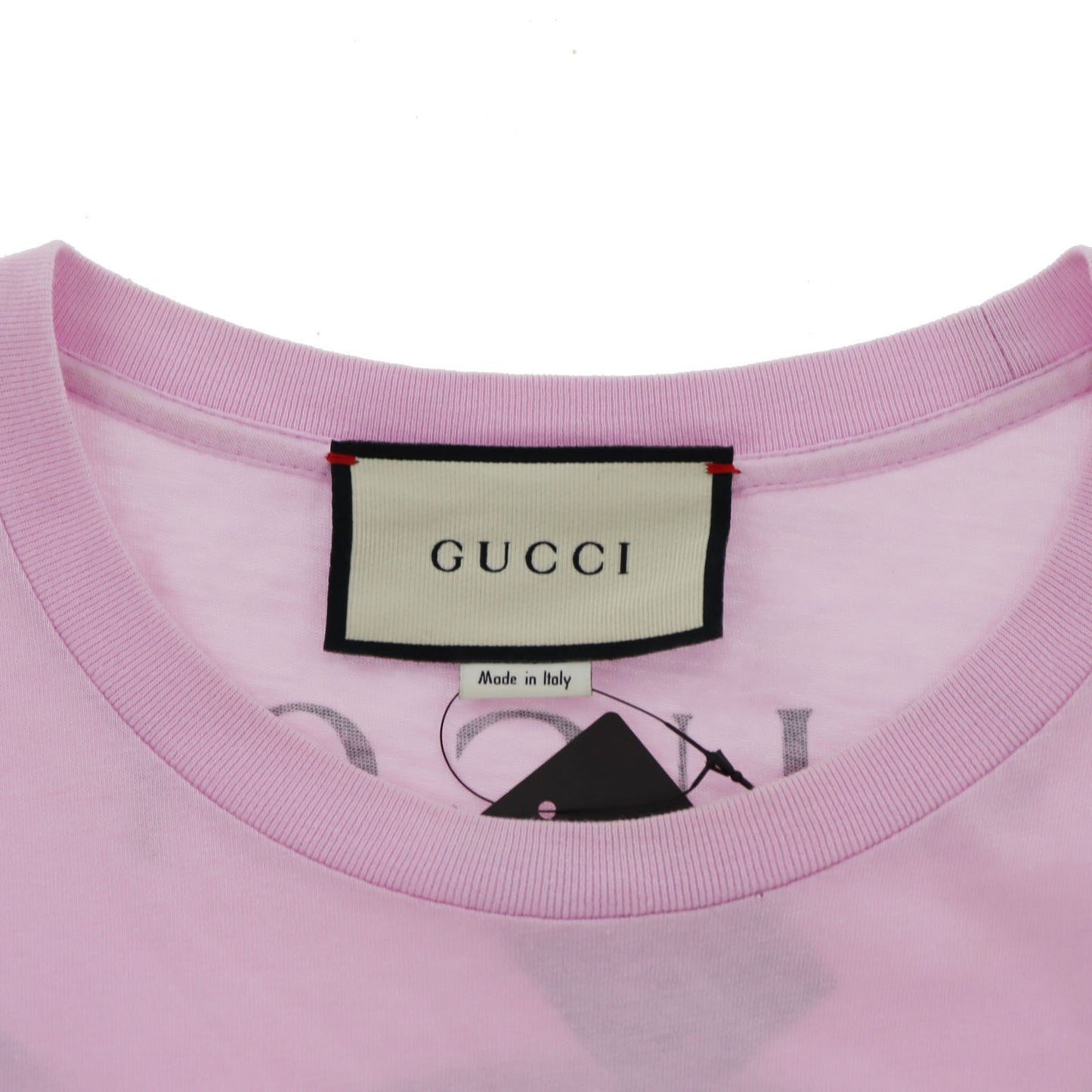 GUCCI Logos Short Sleeve Tops T-shirt Size XS Pink Cotton #AH524