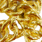 CHANEL CC Logos Chain Big Pin Brooch Gold Plated #CD906