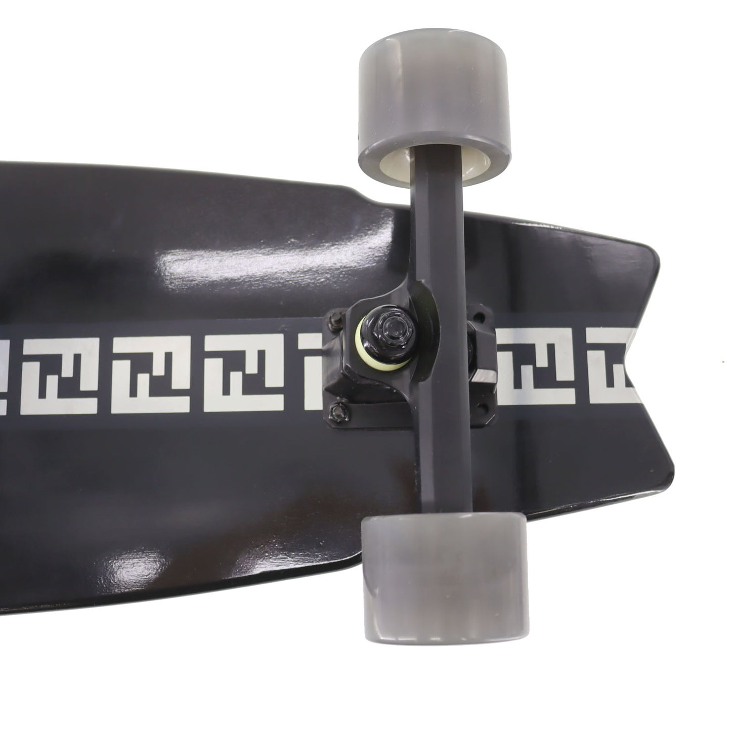 FENDI Skateboard Deck Street Black Zucca Logos #CR730