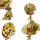 CHANEL CC Logos Circle Earrings 97 A Clip-On Gold #CJ349