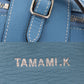 HERMES Inter City HandBag Cosmetic Box Blue Taurillon Clemence #BU382
