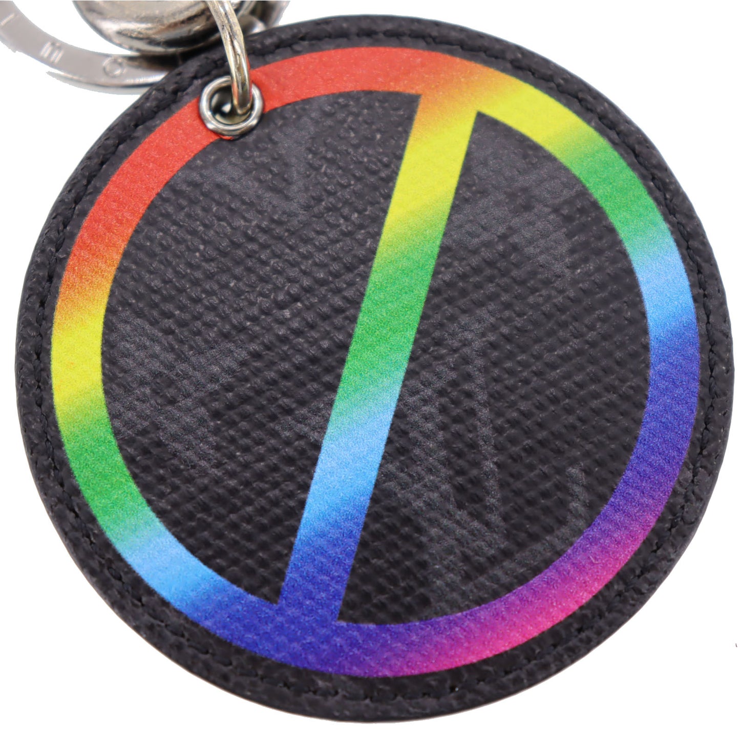 LOUIS VUITTON LV Key Ring Porte Cles-Round-Rainbow Monogram #AG598