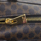 CELINE Macadam Pattern Handbag Black Brown PVC Leather #AH215