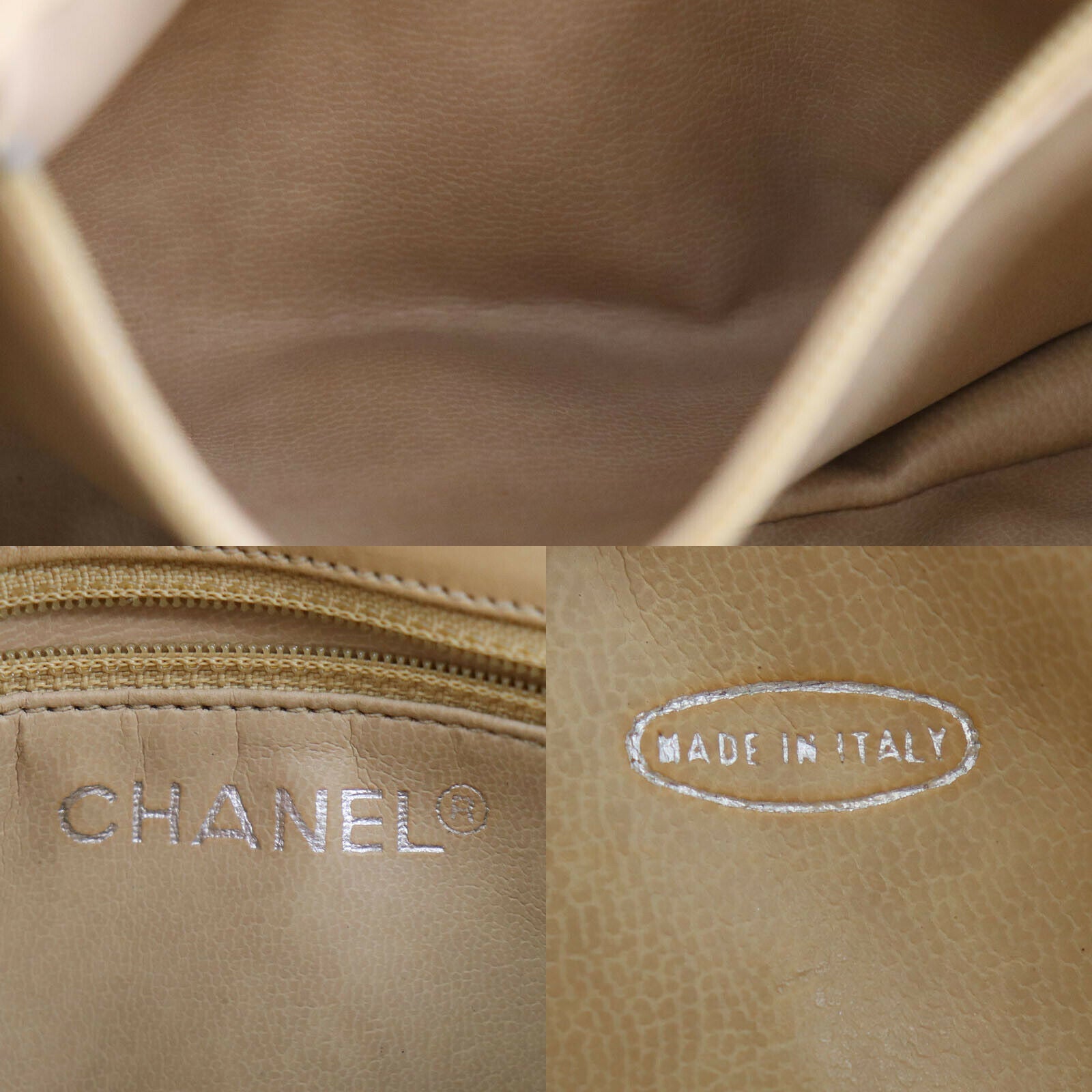 CHANEL Quilted Bum Bag Beige Lambskin Leather AE399 VINTAGE MODE JP