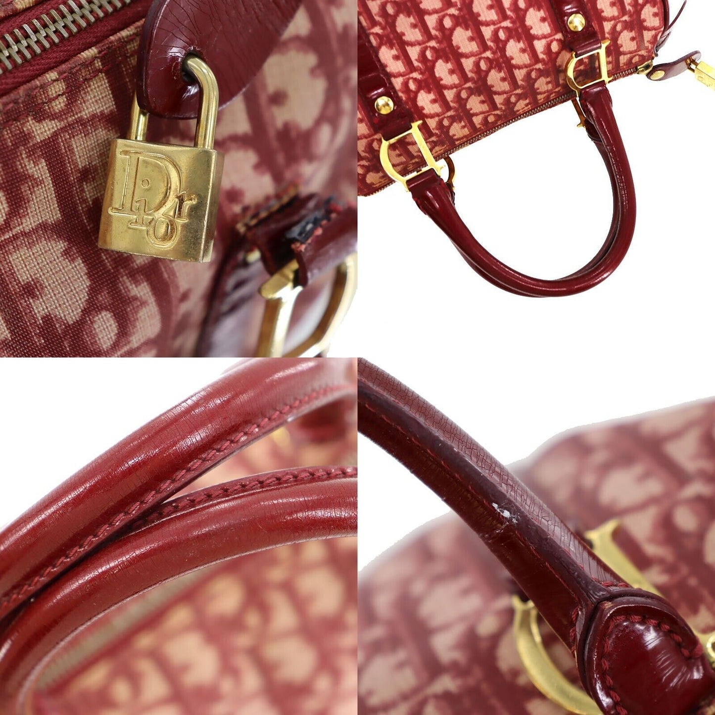 Christian Dior Trotter Used Boston Handbag Bordeaux PVC Vintage #AH468 –  VINTAGE MODE JP