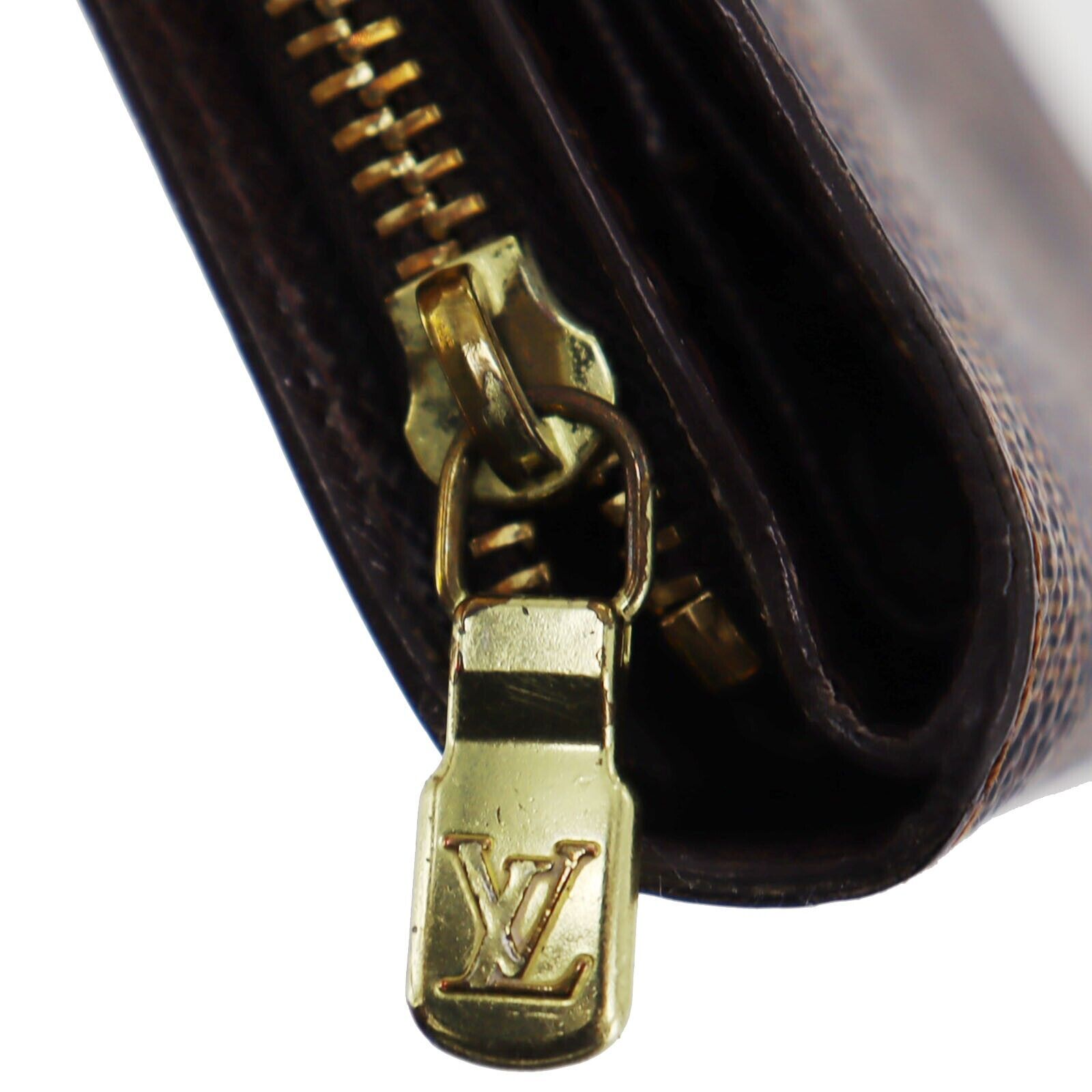 LOUIS VUITTON Compact Zip Bifold Used Wallet Damier Brown N61668 #AH287