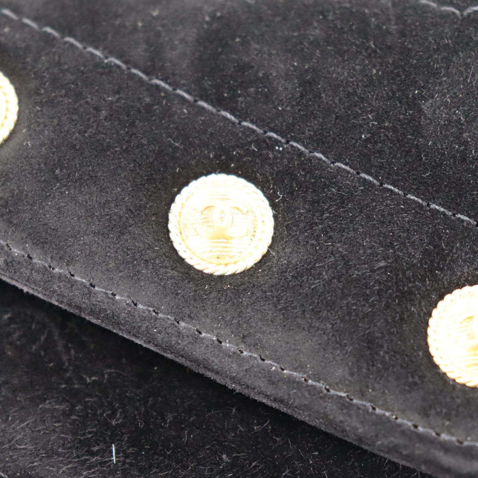 Vintage black and gold Chanel authentic buttons