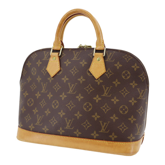 Louis Vuitton Alma Handbag Monogram Canvas Leather M51130 #AH42