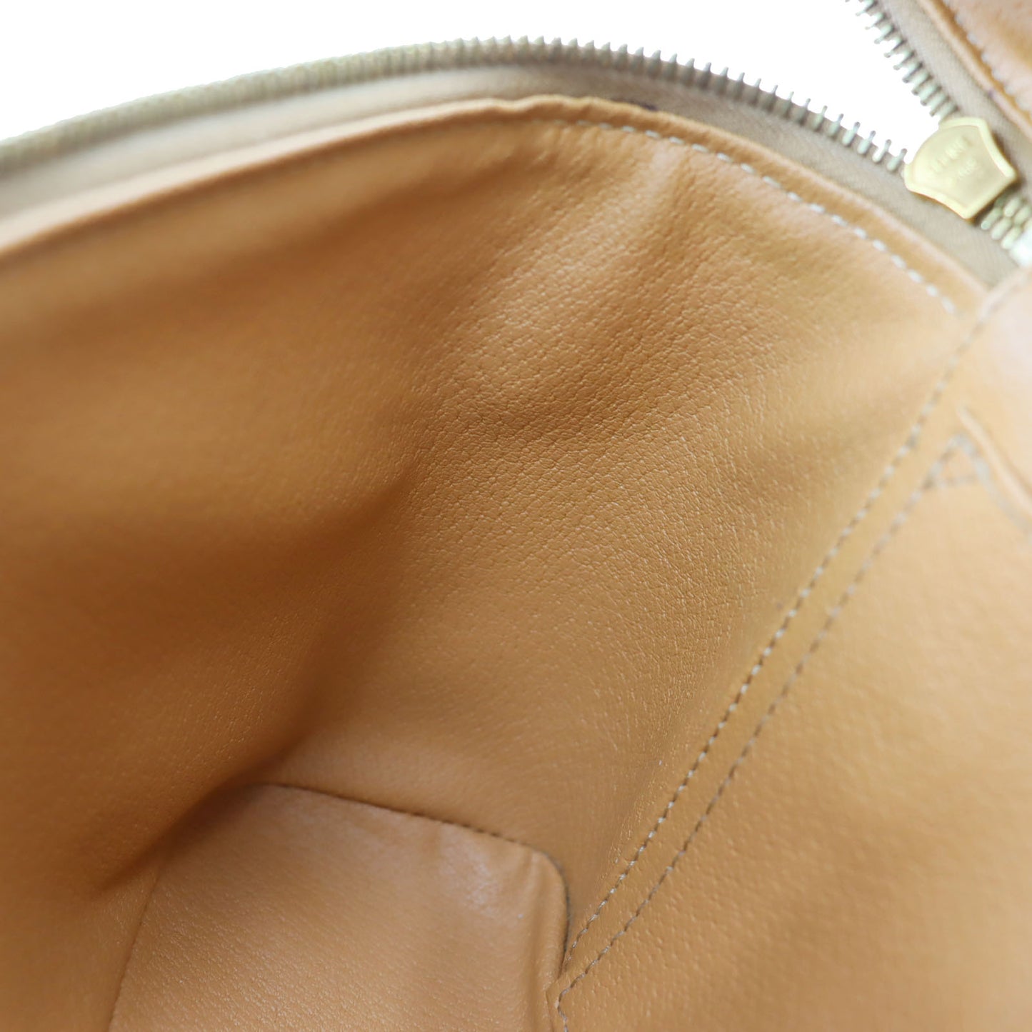CELINE Macadam Pattern Shoulder HandBag Brown PVC Leather #AH220