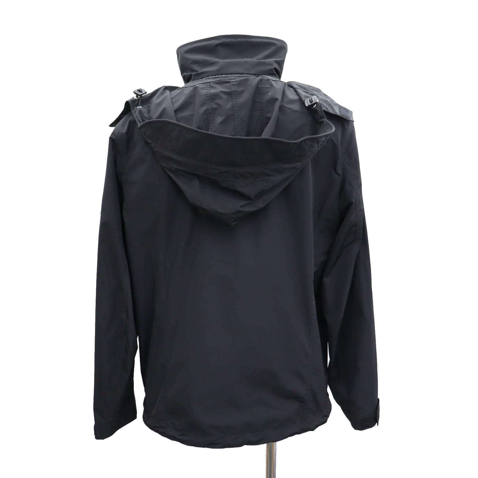 Men's Black Polyester Self Pattern Long Sleeves Sporty Jacket
