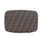 FENDI Zucca Handbag Brown Canvas Nylon #AG817