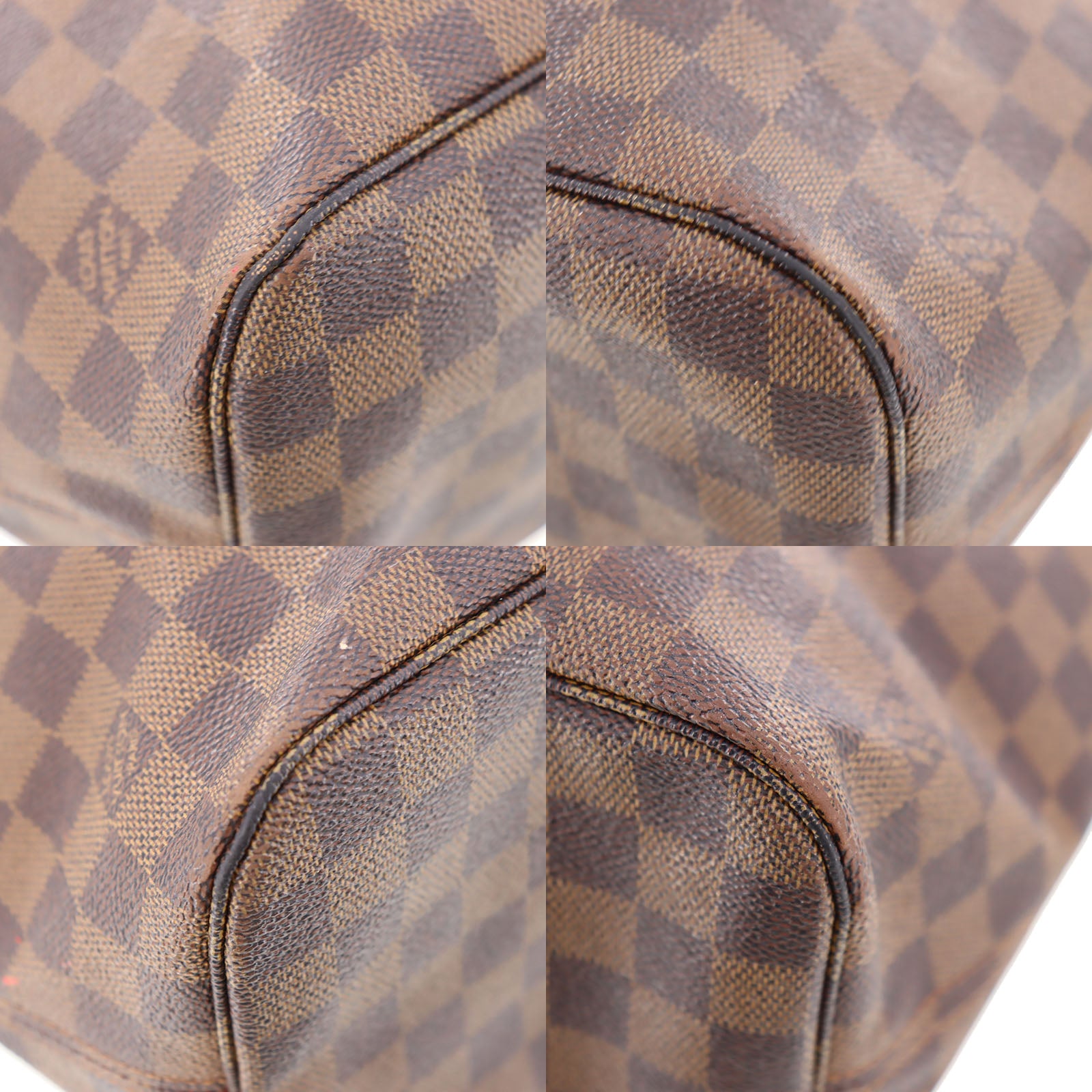 Neverfull leather tote Louis Vuitton Brown in Leather - 37974798