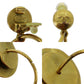 CHANEL CC Logos Earrings Gold Clip-On 94A #AG747