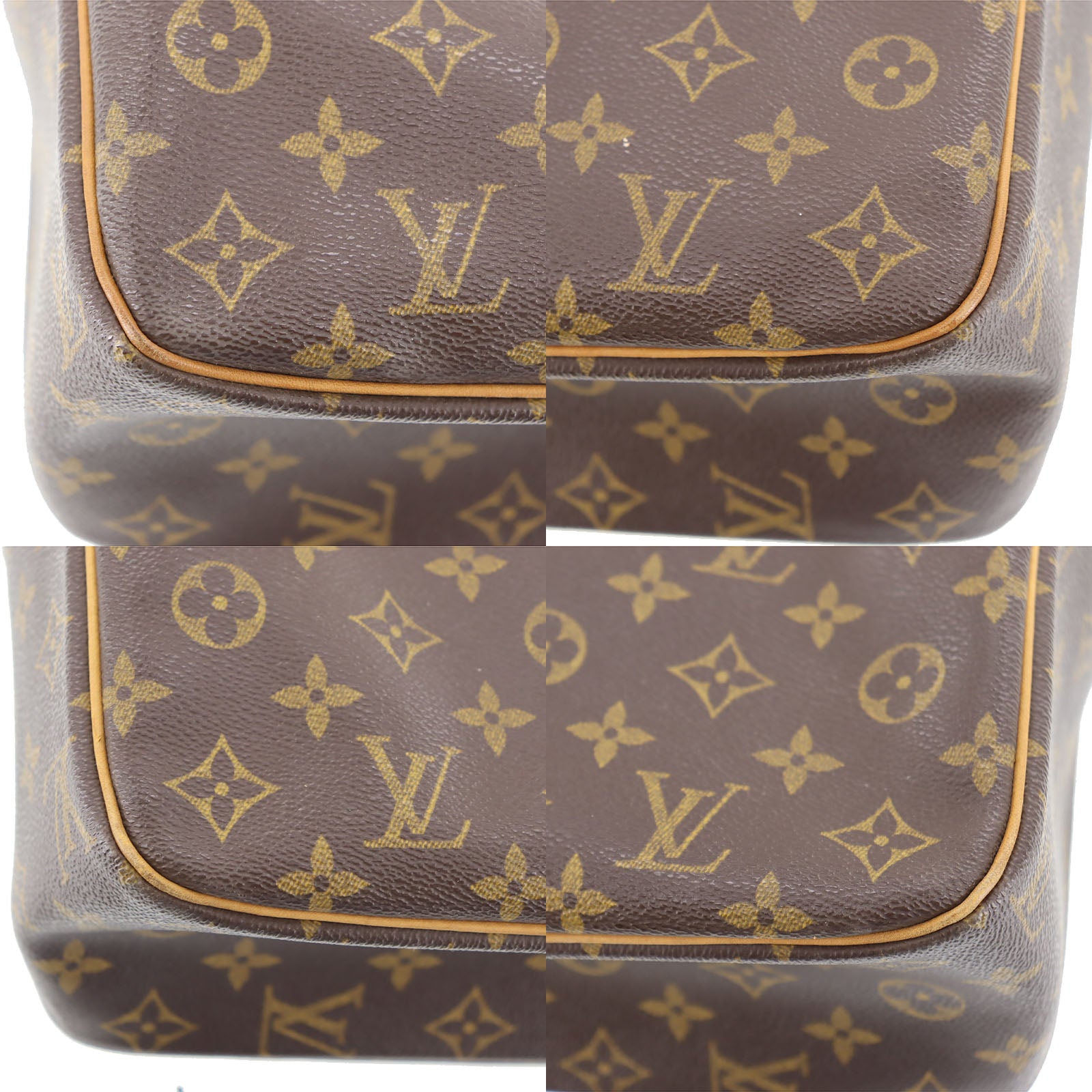 LOUIS VUITTON Louis Vuitton Cite GM Shoulder Bag M51181 Monogram Canvas  Leather Brown