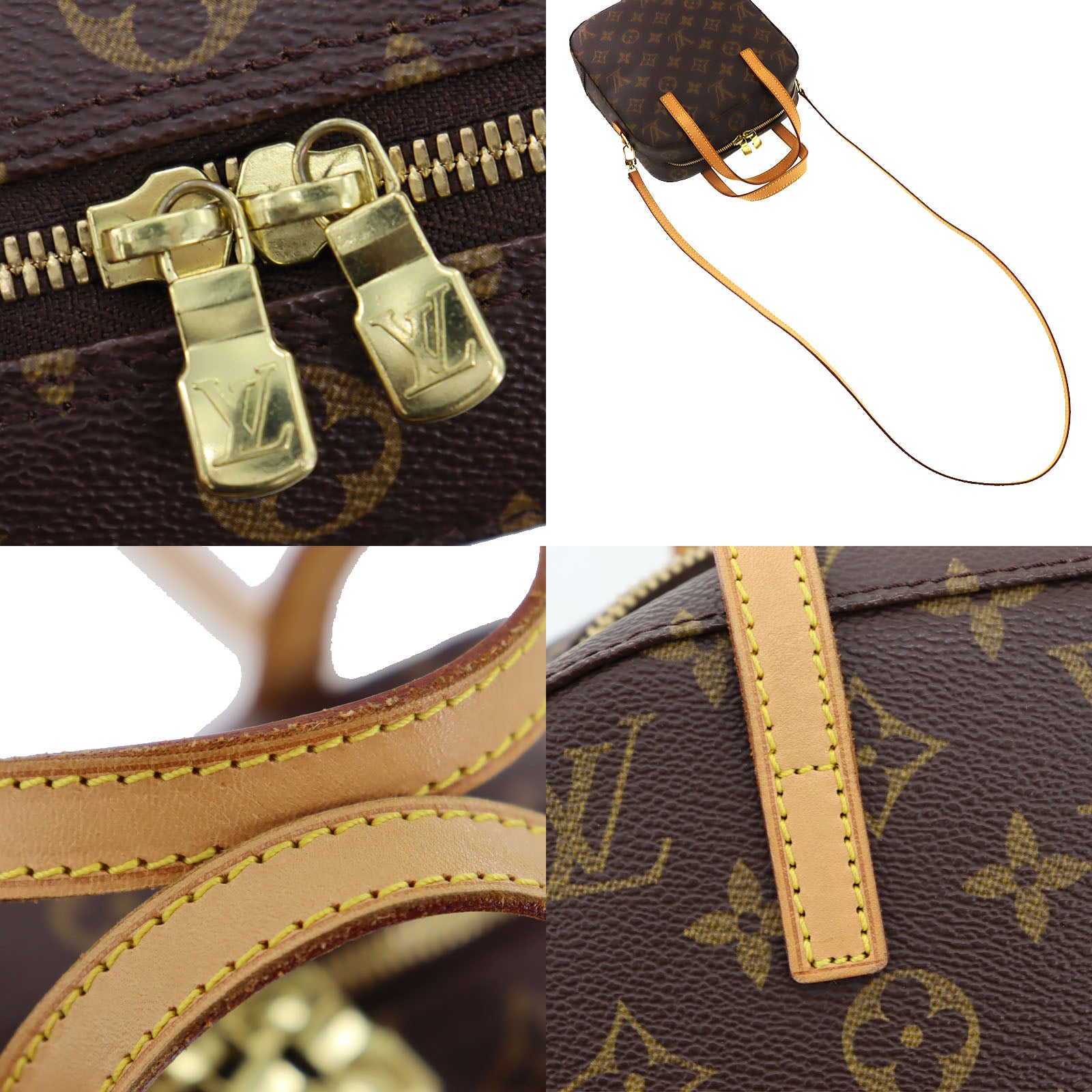 LOUIS VUITTON Spontini Used Shoulder Handbag Monogram M47500 France #A –  VINTAGE MODE JP