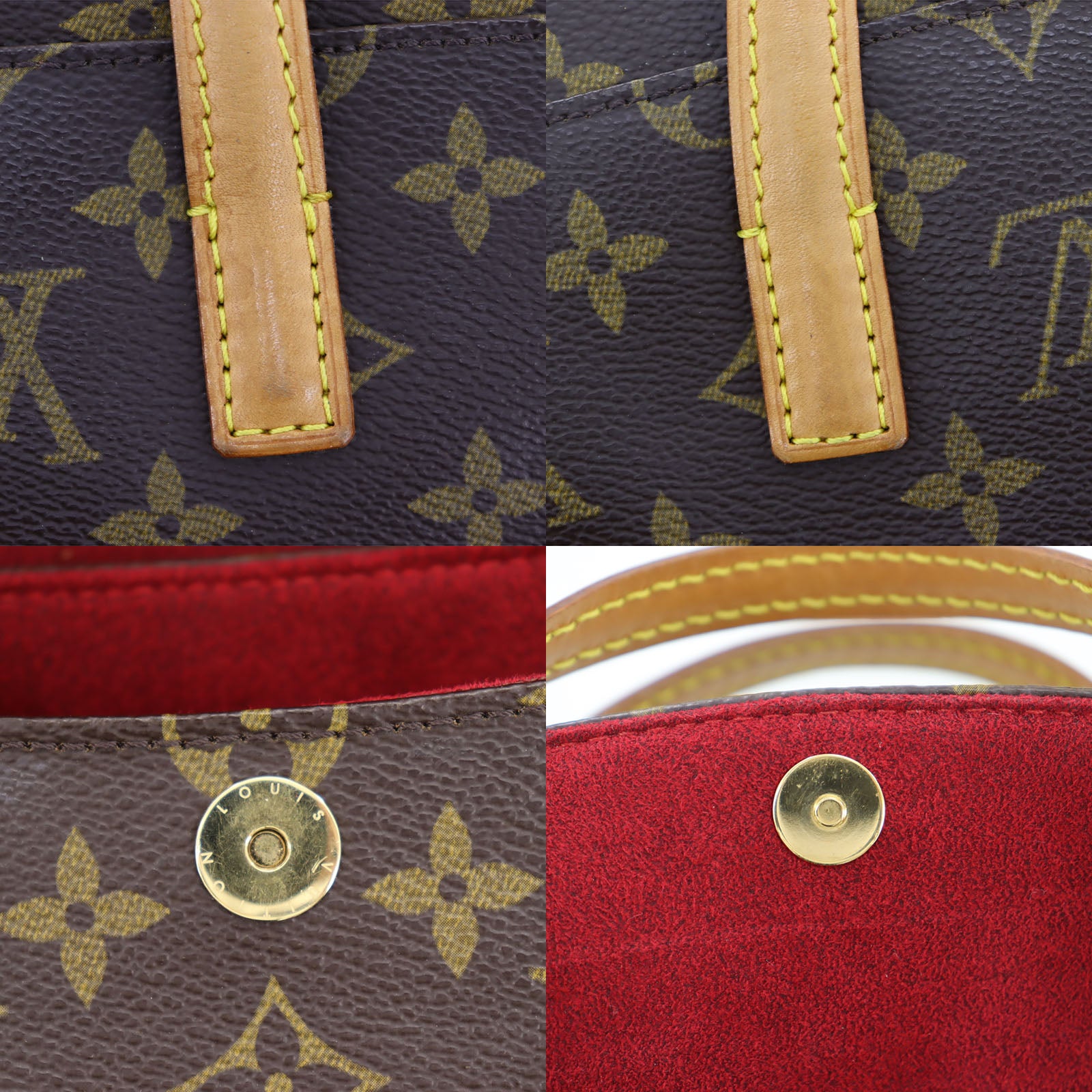LOUIS VUITTON Sonatine Used Handbag Monogram Leather M51902 Vintage #A –  VINTAGE MODE JP