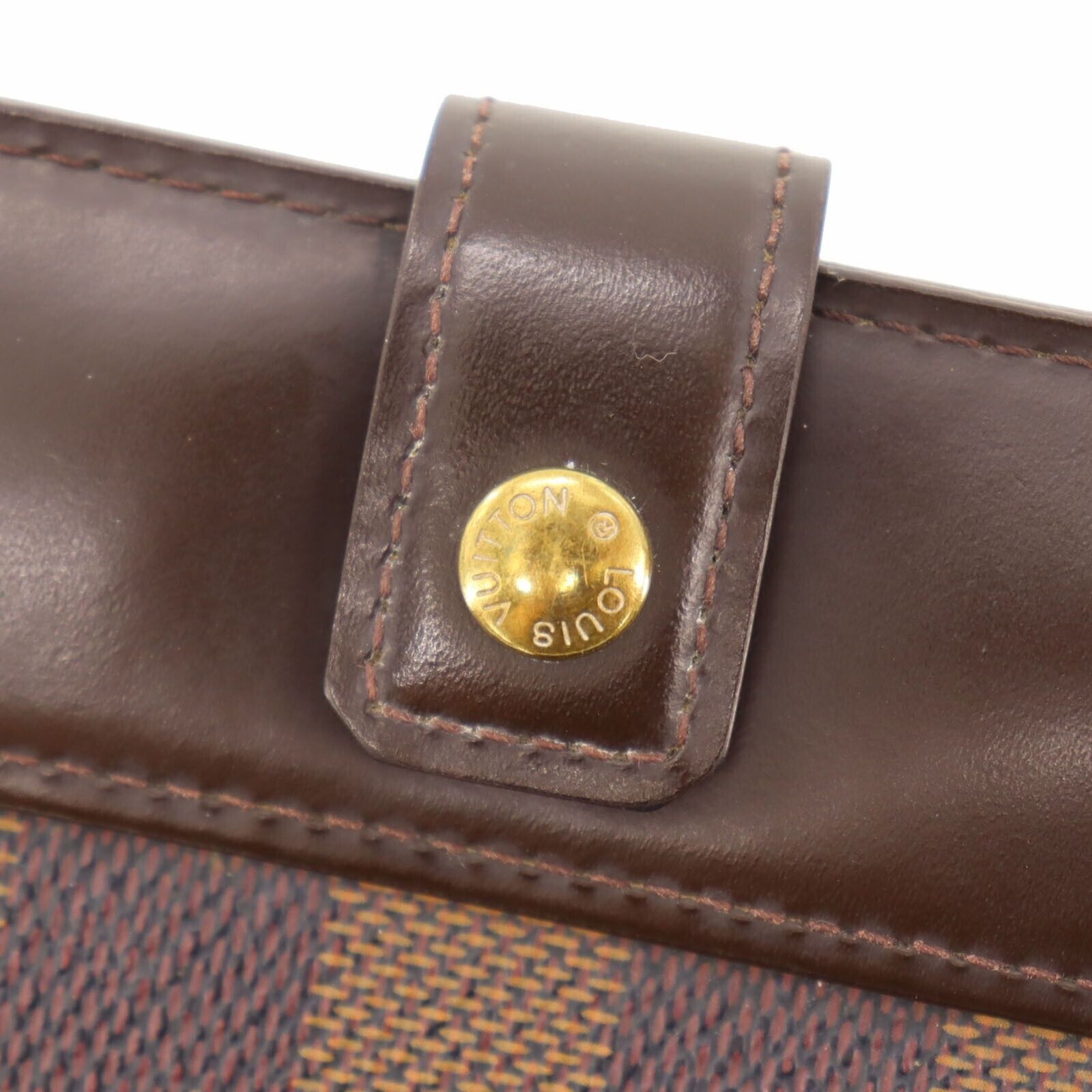 LOUIS VUITTON Compact Zip Bifold Used Wallet Damier Brown N61668