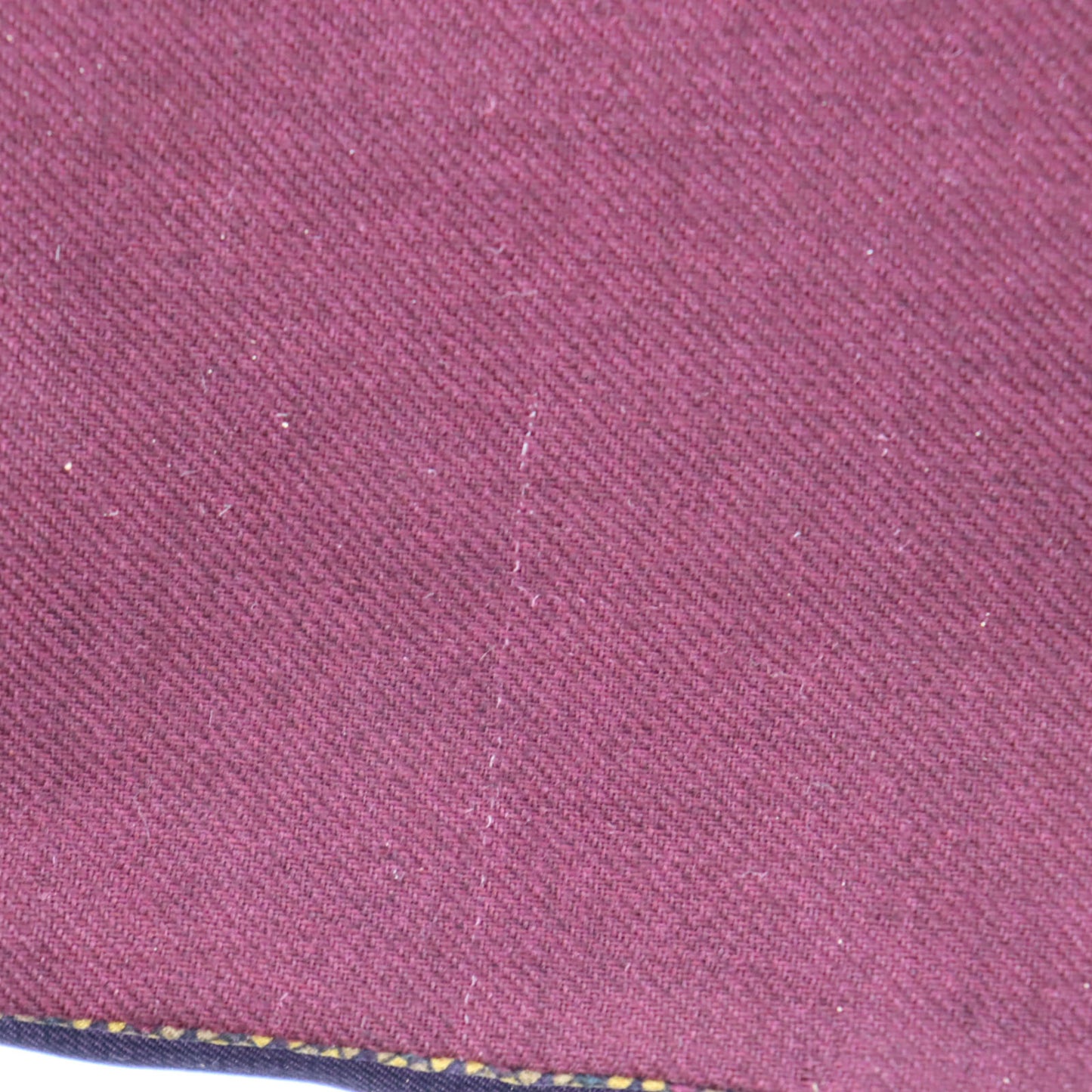 CHANEL Logos Paisley Pattern Scarf Silk Wool Bordeaux #AH383
