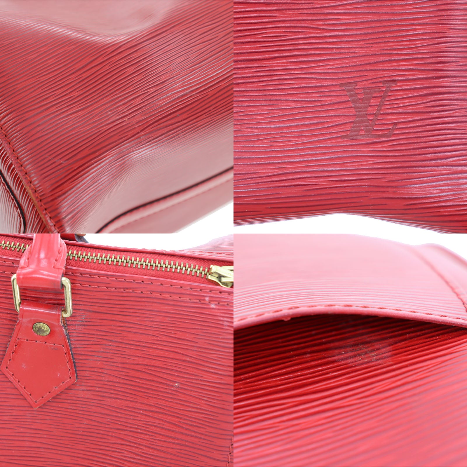 Louis Vuitton Vintage Red Epi Speedy 30 Leather Handbag