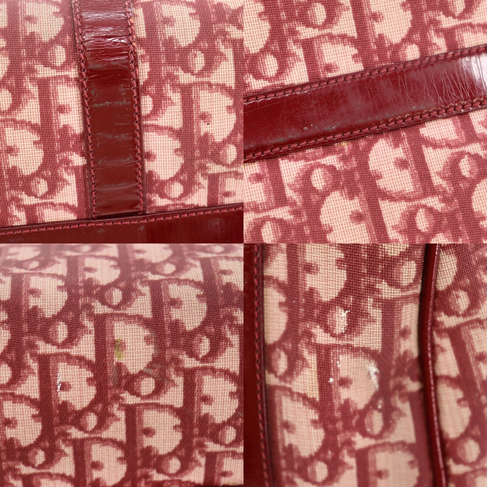 Christian Dior Trotter Handbag Mini Boston Bag Canvas W 30cm Vintage  Japan[Used]