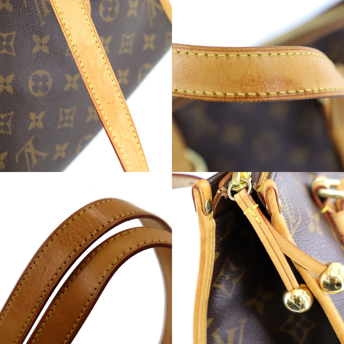LOUIS VUITTON Popincourt Haut Used Tote Handbag Monogram Leather